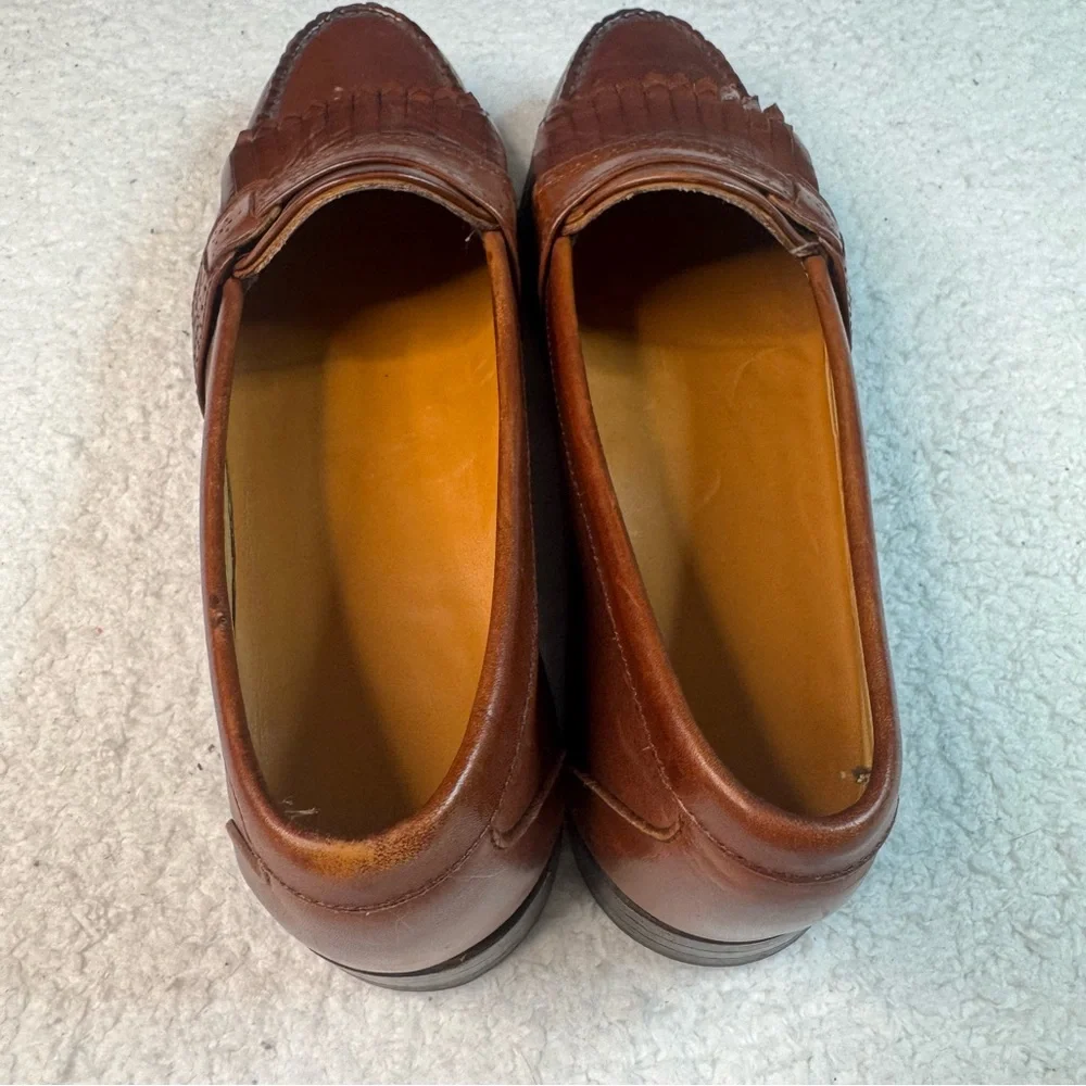 Allen‎ Edmonds Springvale Leather Brown Kiltie Slip On Loafer Shoe Men 11A  US
